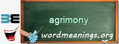 WordMeaning blackboard for agrimony